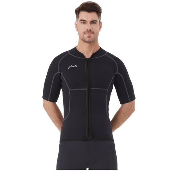 Hevto Men Wetsuit Tops and Vest 3/2mm Neoprene Jacket Size Small - Picture 1 of 6